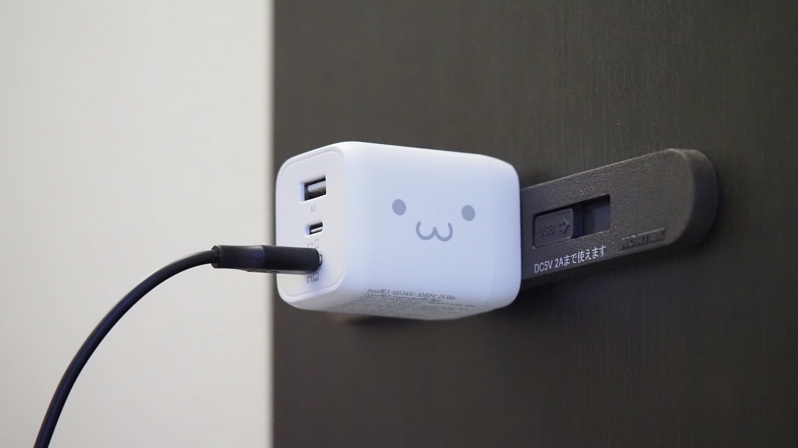 ELECOM 65W adapter with USB Power Delivery