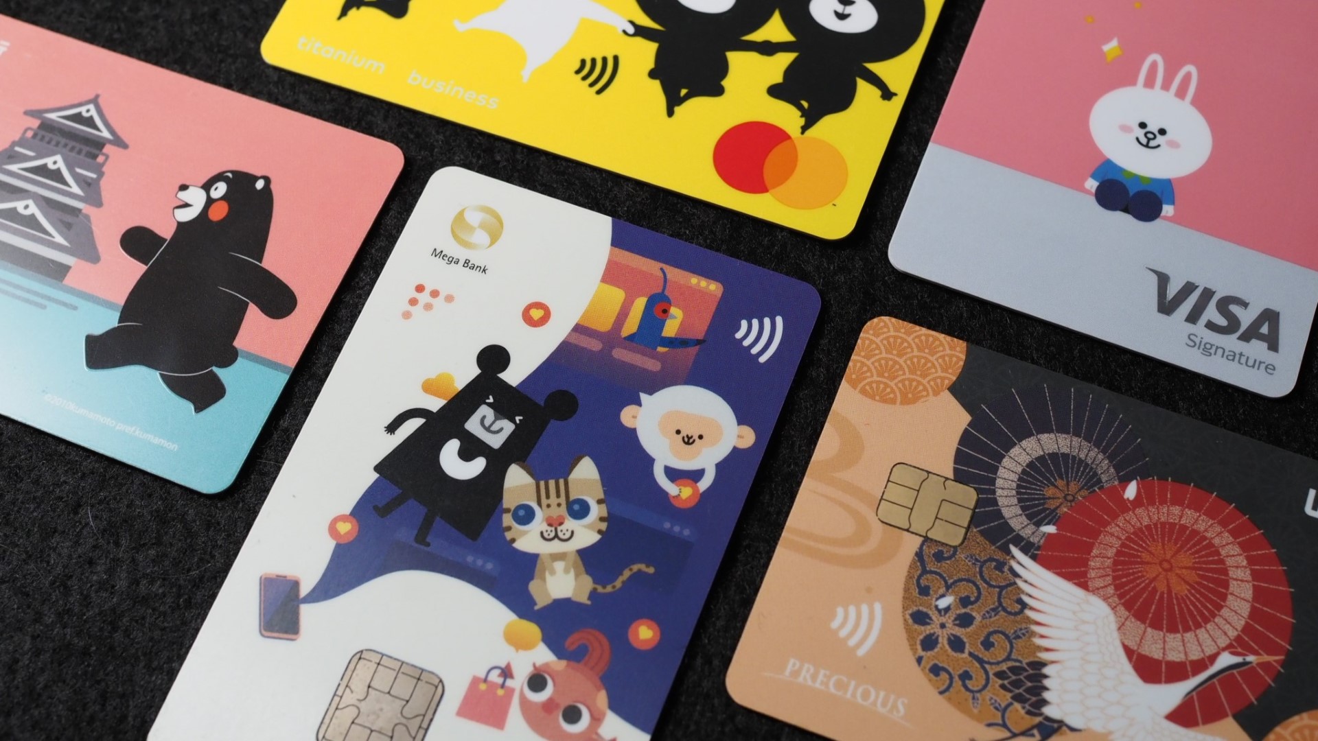 Credit card with animal art